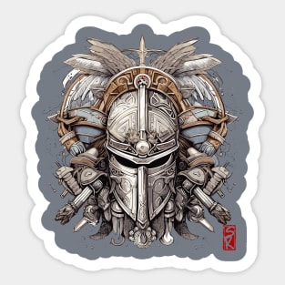 Knight helmet Sticker